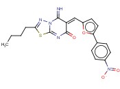 2-BUTYL-5-IMINO-6-([5-(4-NITROPHENYL)-2-FURYL]METHYLENE)-5,6-DIHYDRO-7H-[1,3,4]THIADIAZOLO[3,2-A]PYRIMIDIN-7-ONE