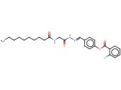 4-(2-((DECANOYLAMINO)ACETYL)CARBOHYDRAZONOYL)PHENYL <span class='lighter'>2-CHLOROBENZOATE</span>