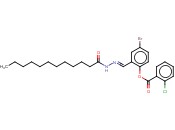 4-BROMO-2-(2-DODECANOYLCARBOHYDRAZONOYL)PHENYL <span class='lighter'>2-CHLOROBENZOATE</span>