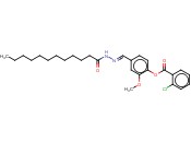 4-(2-DODECANOYLCARBOHYDRAZONOYL)-2-METHOXYPHENYL <span class='lighter'>2-CHLOROBENZOATE</span>