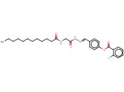 4-(2-((DODECANOYLAMINO)ACETYL)CARBOHYDRAZONOYL)PHENYL <span class='lighter'>2-CHLOROBENZOATE</span>