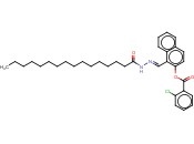 1-(2-PALMITOYLCARBOHYDRAZONOYL)-2-NAPHTHYL <span class='lighter'>2-CHLOROBENZOATE</span>