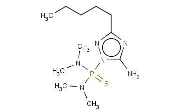 3-AMINO-2-(BIS(DIMETHYLAMIDE)THIOPHOSPHORYL-5-PENTYL)-1H-1,2,4-TRIAZOLE