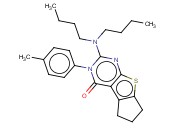 2-(DIBUTYLAMINO)-3-(P-TOLYL)-6,7-DIHYDRO-3H-CYCLOPENTA[4,5]THIENO[2,3-D]PYRIMIDIN-4(5H)-ONE