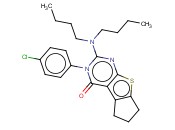 3-(4-CHLOROPHENYL)-2-(DIBUTYLAMINO)-6,7-DIHYDRO-3H-CYCLOPENTA[4,5]THIENO[2,3-D]PYRIMIDIN-4(5H)-ONE