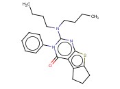 2-(DIBUTYLAMINO)-3-PHENYL-6,7-DIHYDRO-3H-CYCLOPENTA[4,5]THIENO[2,3-D]PYRIMIDIN-4(5H)-ONE