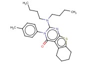 2-(DIBUTYLAMINO)-3-(P-TOLYL)-5,6,7,8-TETRAHYDROBENZO[4,5]THIENO[2,3-D]PYRIMIDIN-4(3H)-ONE