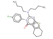 3-(4-CHLOROPHENYL)-2-(DIBUTYLAMINO)-5,6,7,8-TETRAHYDROBENZO[4,5]THIENO[2,3-D]PYRIMIDIN-4(3H)-ONE
