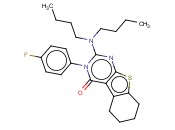 2-(DIBUTYLAMINO)-3-(4-FLUOROPHENYL)-5,6,7,8-TETRAHYDROBENZO[4,5]THIENO[2,3-D]PYRIMIDIN-4(3H)-ONE