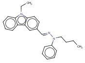 9-乙基-3-(N-丁基-N-<span class='lighter'>苯</span>腙<span class='lighter'>甲醛</span><span class='lighter'>基</span>)咔唑