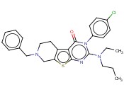 7-BENZYL-3-(4-CHLOROPHENYL)-2-(ETHYL(PROPYL)AMINO)-5,6,7,8-TETRAHYDROPYRIDO[4',3':4,5]THIENO[2,3-D]PYRIMIDIN-4(3H)-ONE