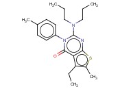 2-(DIPROPYLAMINO)-5-ETHYL-6-METHYL-3-P-TOLYLTHIENO[2,3-D]PYRIMIDIN-4(3H)-ONE