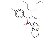 2-(DIPROPYLAMINO)-3-(4-FLUOROPHENYL)-6,7-DIHYDRO-3H-CYCLOPENTA[4,5]THIENO[2,3-D]PYRIMIDIN-4(5H)-ONE