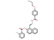1-(2-(4-PROPOXYBENZOYL)CARBOHYDRAZONOYL)-2-NAPHTHYL <span class='lighter'>2-CHLOROBENZOATE</span>
