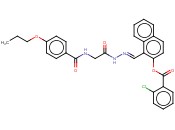 1-(2-(((4-PROPOXYBENZOYL)AMINO)AC)CARBOHYDRAZONOYL)-2-NAPHTHYL <span class='lighter'>2-CHLOROBENZOATE</span>