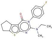 2-(ETHYL(METHYL)AMINO)-3-(4-FLUOROPHENYL)-6,7-DIHYDRO-3H-CYCLOPENTA[4,5]THIENO[2,3-D]PYRIMIDIN-4(5H)-ONE