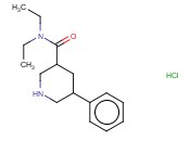 3-PIPERIDINECARBOXAMIDE, N,N-DIETHYL-5-PHENYL-, HYDROCHLORIDE (1:1)