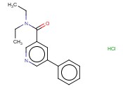 3-PYRIDINECARBOXAMIDE, N,N-DIETHYL-5-PHENYL-, HYDROCHLORIDE (1:1)