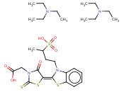 4-氧代-5-(3-(3-磺酰基)-2-(3H)-<span class='lighter'>苯</span><span class='lighter'>并</span><span class='lighter'>噻唑</span>烷)-2-硫代-3-<span class='lighter'>噻唑</span>烷<span class='lighter'>乙酸</span>三乙胺盐