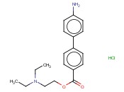 <span class='lighter'>4-BIPHENYLCARBOXYLIC</span> ACID, 4'-AMINO-, 2-(DIETHYLAMINO)ETHYL ESTER, HYDROCHLORIDE