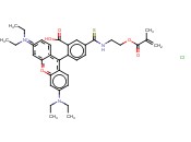 N-[9-(2-CARBOXY-X-METHACRYLOXY-ETHYLTHIOCARBAMOYLPHENYL)-6-DIETHYLAMINO-3H-XANTHEN-3-YLIDENE]-N-ETHYL-ETHANAMINIUM CHLORIDE