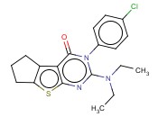 3-(4-CHLOROPHENYL)-2-(DIETHYLAMINO)-6,7-DIHYDRO-3H-CYCLOPENTA[4,5]THIENO[2,3-D]PYRIMIDIN-4(5H)-ONE