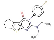 2-(DIETHYLAMINO)-3-(4-FLUOROPHENYL)-6,7-DIHYDRO-3H-CYCLOPENTA[4,5]THIENO[2,3-D]PYRIMIDIN-4(5H)-ONE