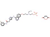 5-[[7-[3-[ETHYL[2-(PHOSPHONOOXY)ETHYL]AMINO]PROPOXY]-4-QUINAZOLINYL]AMINO]-N-(3-FLUOROPHENYL)-1H-PYRAZOLE-3-ACETAMIDE (2Z)-2-BUTENEDIOATE (1:1)