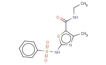 5-THIAZOLECARBOXAMIDE, N-ETHYL-4-METHYL-2-[(PHENYLSULFONYL)AMINO]-