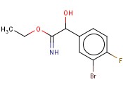 <span class='lighter'>BENZENEETHANIMIDIC</span> ACID, <span class='lighter'>3-BROMO-4-FLUORO-ALPHA-HYDROXY-</span>, ETHYL <span class='lighter'>ESTER</span>