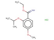 Benzenecarboximidic酸，4 - 甲氧基-2 - （1 - methylethoxy） - <span class='lighter'>乙</span><span class='lighter'>酯</span><span class='lighter'>盐酸盐</span>