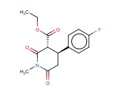 TRANS-3-ETHOXYCARBONYL-4-(4-<span class='lighter'>FLUOROPHENYL</span>)-N-METHYL PIPERIDINE-2,6-DIONE