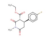 trans-3-Ethoxycarbonyl-4-(4-fluorophenyl)-1-<span class='lighter'>methylpiperidine</span>-2,6-dione