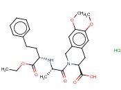 (3S)-2-[(2S)-2-[[(1S)-1-(乙氧羰基)-3-苯基丙基]氨基]-1-氧代丙基]-1,2,3,4-四氢-6,7-二<span class='lighter'>甲</span>氧基-3-异喹啉羧<span class='lighter'>酸盐酸盐</span>