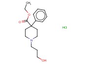 ETHYL 1-(3-HYDROXYPROPYL)-4-<span class='lighter'>PHENYLPIPERIDINE</span>-4-CARBOXYLATE HYDROCHLORIDE