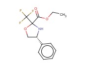 2-OXAZOLIDINECARBOXYLIC ACID, 4-PHENYL-2-(TRIFLUOROMETHYL)-, ETHYL ESTER, (4R)-
