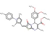 ETHYL (8E)-2-(3,4-DIMETHOXYPHENYL)-8-[[2,5-DIMETHYL-1-(4-METHYLPHENYL)PYRROL-3-YL]METHYLIDENE]-4-METHYL-9-OXO-7-THIA-1,5-DIAZABICYCLO[4.3.0]NONA-3,5-DIENE-3-CARBOXYLATE