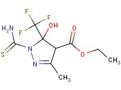 ETHYL 5-HYDROXY-1-THIOCARBAMOYL-5-TRIFLUOROMETHYL-4, 5-DIHYDRO-1H-PYRAZOLE-4-CARBOXYLATE