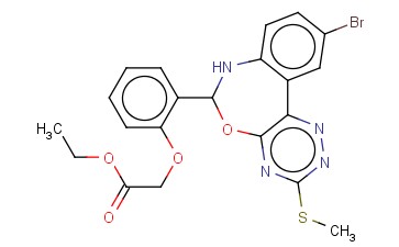 ETHYL (2-[10-BROMO-3-(METHYLSULFANYL)-6,7-DIHYDRO[1,2,4]TRIAZINO[5,6-D][3,1]BENZOXAZEPIN-6-YL]PHENOXY)ACETATE