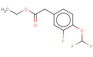 4-(DIFLUOROMETHOXY)-3-<span class='lighter'>FLUOROPHENYLACETIC</span> ACID ETHYL ESTER