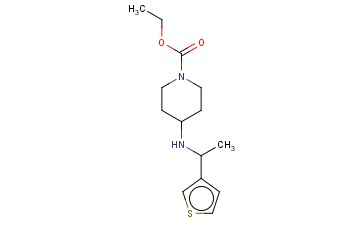 ETHYL 4-([1-(THIOPHEN-3-YL)ETHYL]AMINO)PIPERIDINE-1-CARBOXYLATE