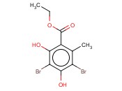 2,4-二羟基-3,5-二溴-6-甲基<span class='lighter'>苯甲酸</span><span class='lighter'>乙</span><span class='lighter'>酯</span>