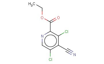ETHYL 3,5-DICHLORO-4-<span class='lighter'>CYANOPYRIDINE</span>-2-CARBOXYLATE