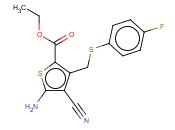 5-氨基-4-氰基-3-[(4-<span class='lighter'>氟</span>苯基)硫甲基]-2-噻吩<span class='lighter'>甲酸</span><span class='lighter'>乙</span><span class='lighter'>酯</span>