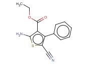 Ethyl 2-<span class='lighter'>amino</span>-5-cyano-4-phenylthiophene-3-carboxylate