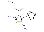 Ethyl 2-<span class='lighter'>amino-5-cyano-4-phenylthiophene-3-carboxylate</span>