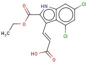 3-[(1E)-2-羧基乙烯基]-4,6-二<span class='lighter'>氯</span>-1H-<span class='lighter'>吲哚</span>-2-甲酸乙酯