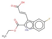 ETHYL 3-(2-CARBOXY-VINYL)-5-<span class='lighter'>FLUORO-1H-INDOLE</span>-2-CARBOXYLATE
