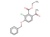 ETHYL 6-ACETYL-3-(BENZYLOXY)-<span class='lighter'>2-CHLOROBENZOATE</span>