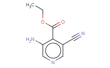 ETHYL 3-AMINO-5-<span class='lighter'>CYANOPYRIDINE</span>-4-CARBOXYLATE